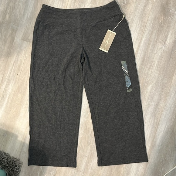 GREEN TEA SUPER SOFT CHARCOAL HEATHER PANTS LOUNGE COMFORT EVERYDAY - Picture 4 of 6